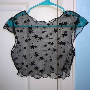 Star Mesh Crop Top